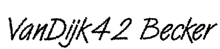 VanDijk42 Becker Font Image