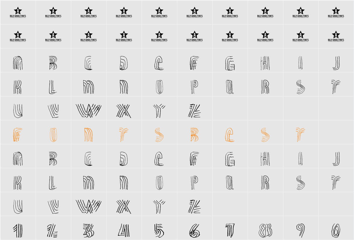 THRASHLINE Character Map