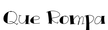 Que Rompa Font Image