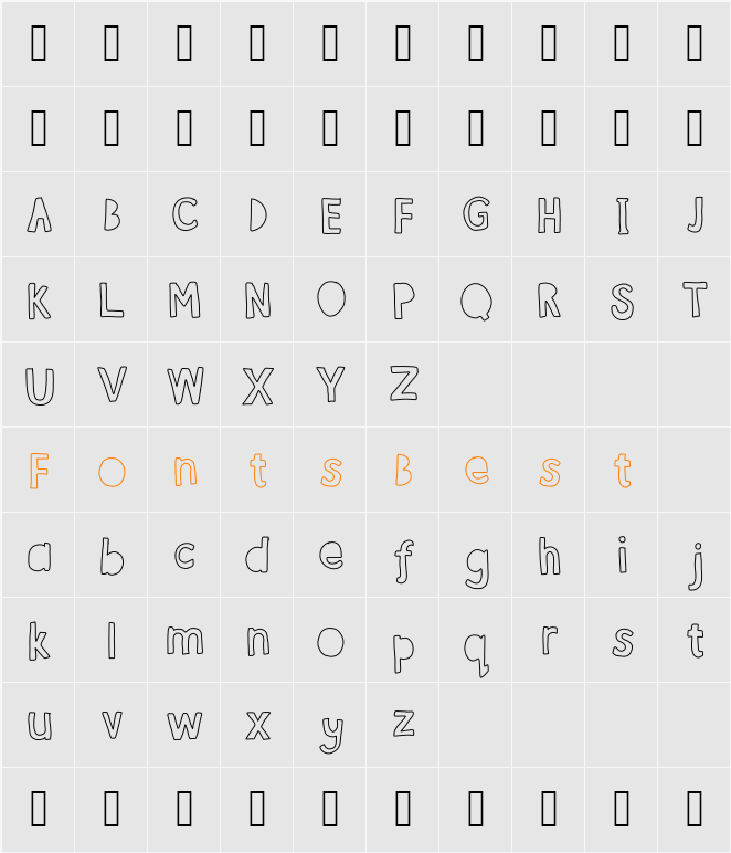 bubble mim Character Map