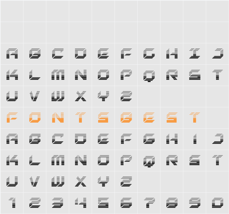 New York Escape Gradient Character Map