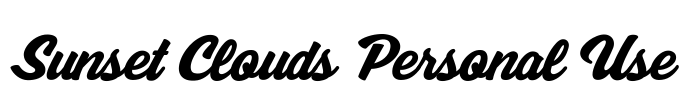 Sunset Clouds Personal Use Font Image
