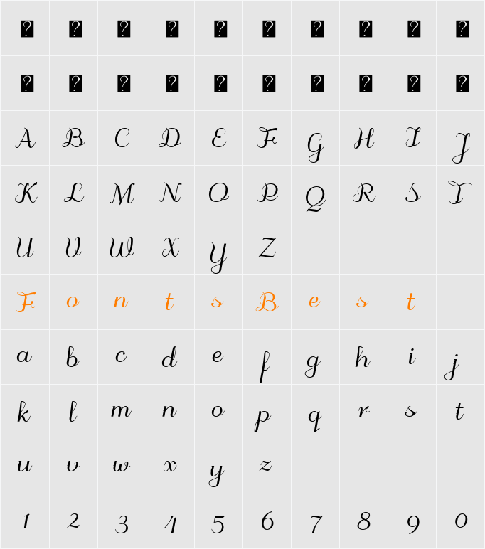 odstemplik Character Map