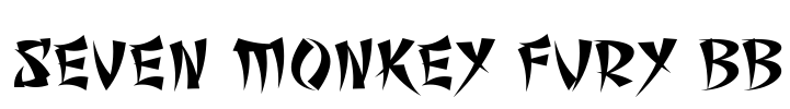 Seven Monkey Fury BB Font Image