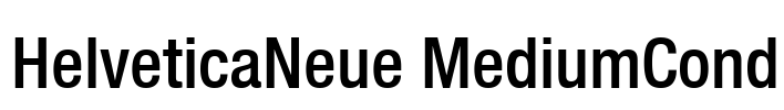 HelveticaNeue MediumCond Font Image