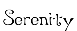 Serenity Font Image
