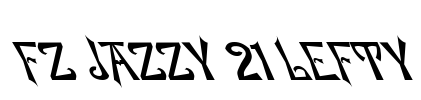 FZ JAZZY 21 LEFTY Font Image