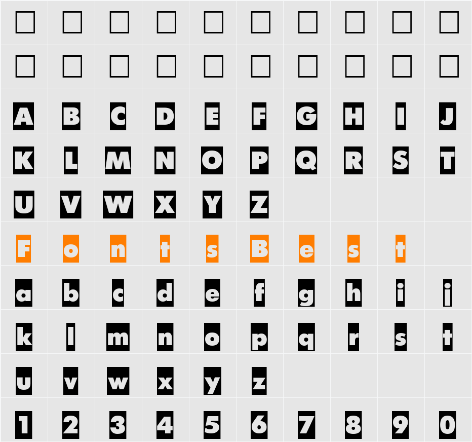 FuturisXCameoCTT Character Map
