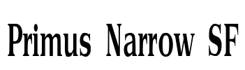 Primus Narrow SF Font Image