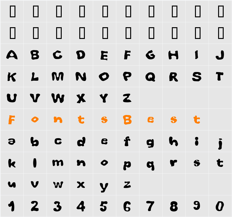 Whoobub Character Map