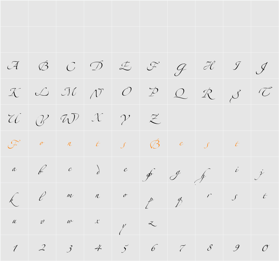 Zeferino Three Character Map