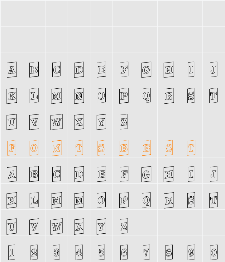 a_TrianglerCmOtlUp Character Map