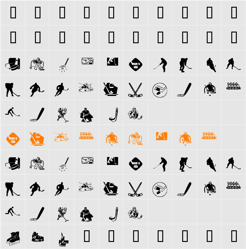 KR Hockey Dings Character Map