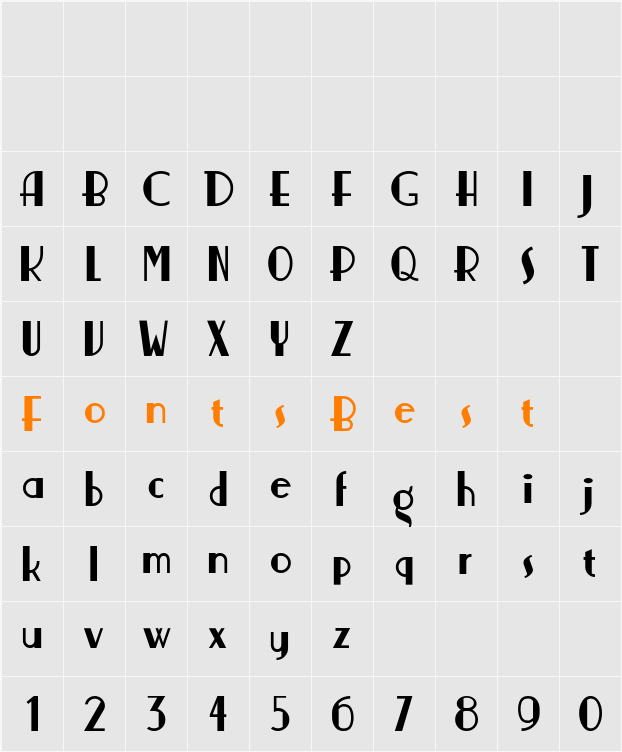 Nickerbocker-Normal Character Map