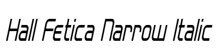 Hall Fetica Narrow Italic Font Image