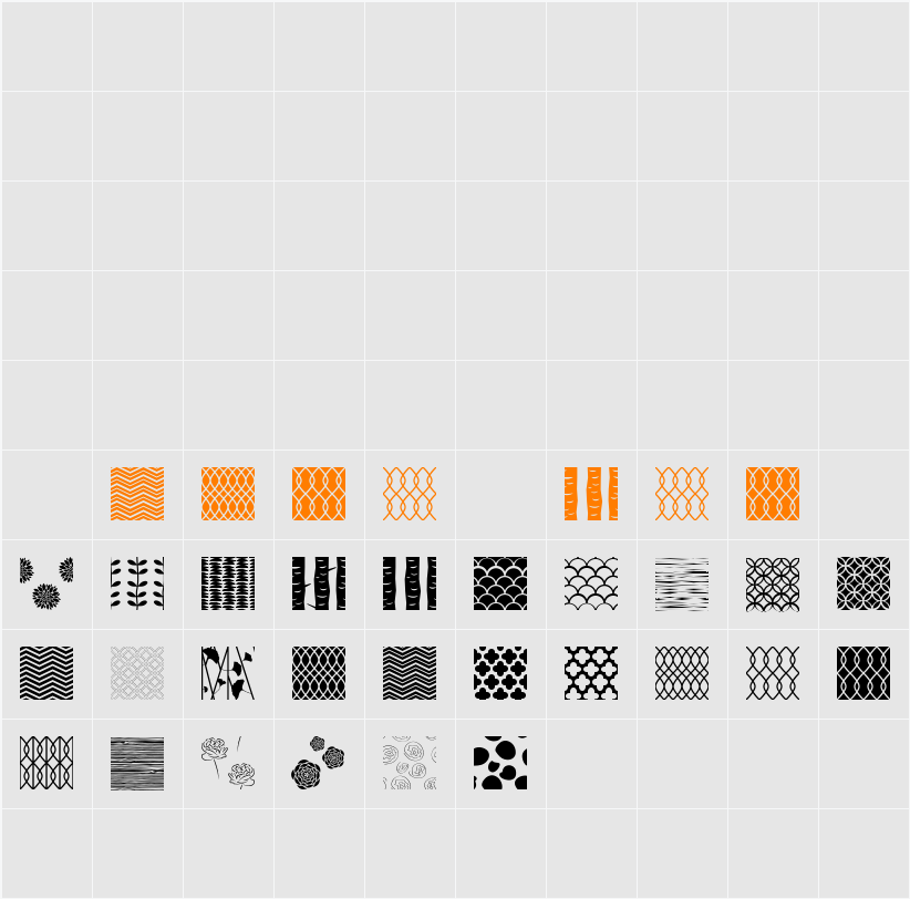 Peoni Patterns Character Map