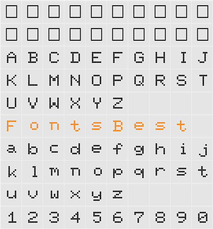 PixelPoint Character Map