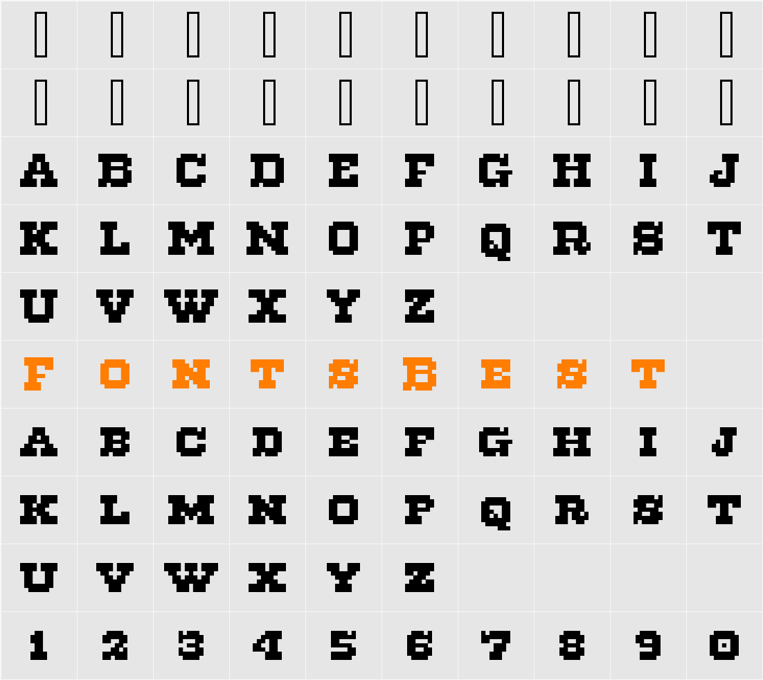 Orgill Character Map