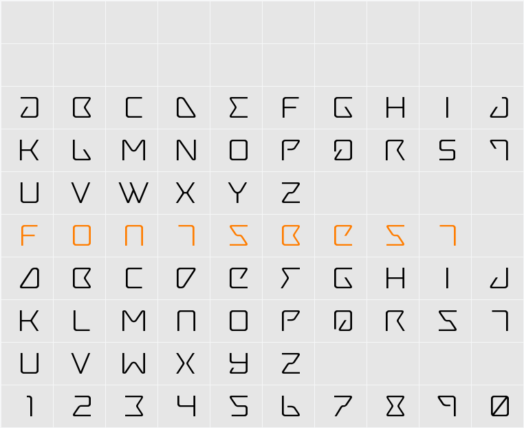Tracer Expanded Character Map