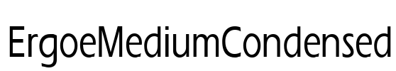 ErgoeMediumCondensed Font Image