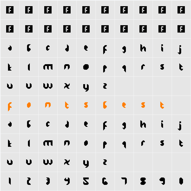 Jakarta Sunken Character Map