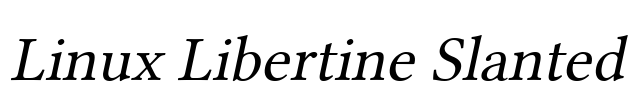 Linux Libertine Slanted