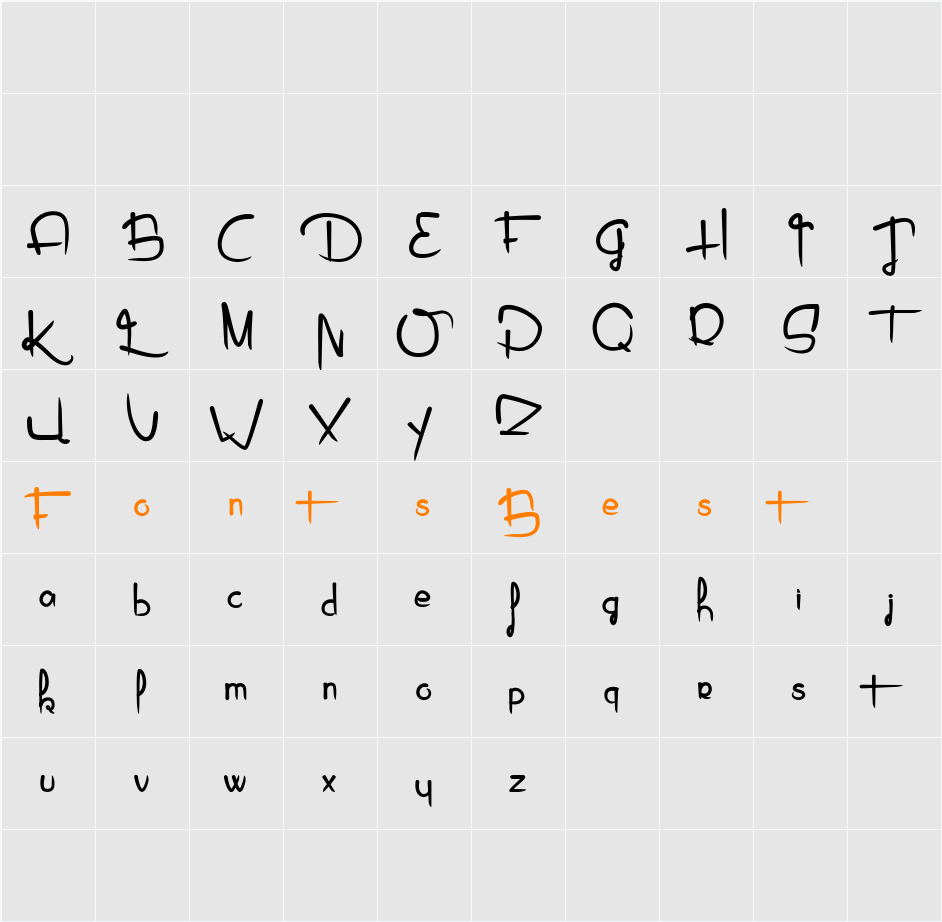 Piragniac Character Map