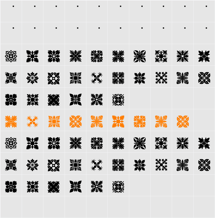 Hawaiian Quilt1 Character Map