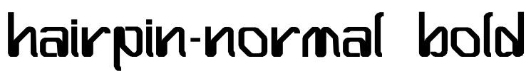 Hairpin-Normal Bold Font Image