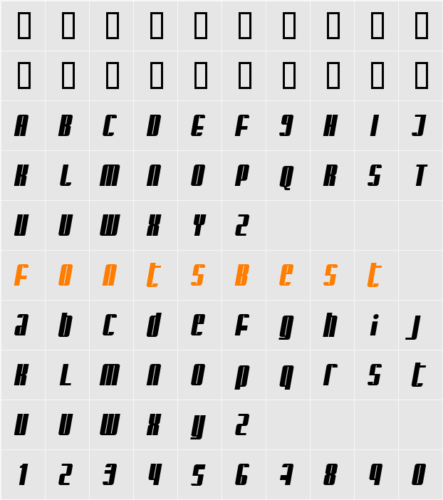 Glaring Character Map