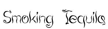 Smoking Tequila Font Image