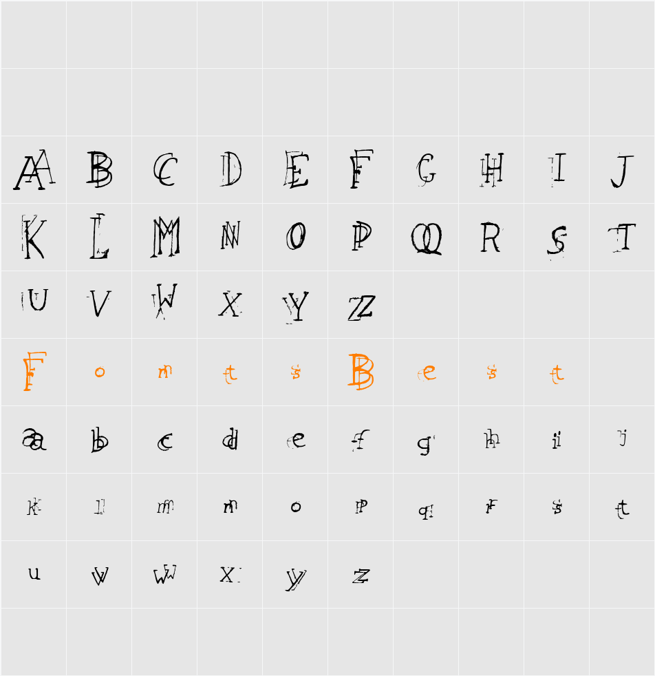leaping typewriter  Character Map