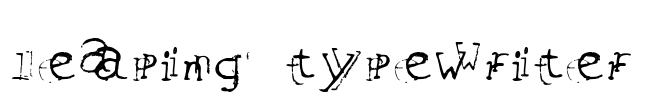leaping typewriter  Font Image