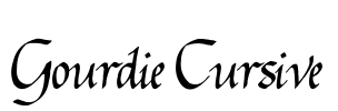 Gourdie Cursive Font Image