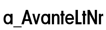 a_AvanteLtNr Font Image