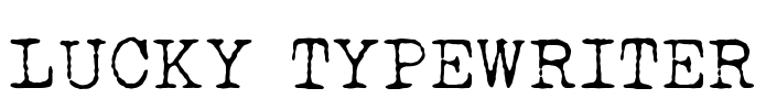 LUCKY TYPEWRITER Font Image
