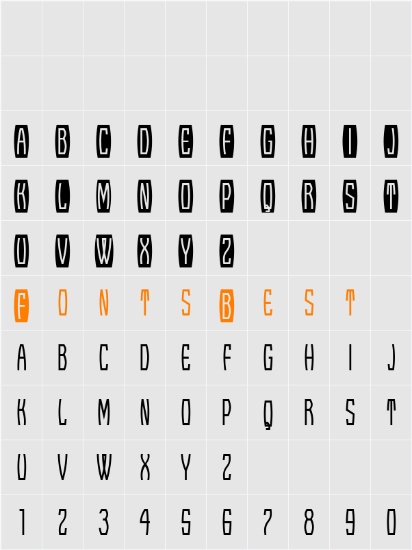 EdselFont Character Map