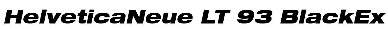 HelveticaNeue LT 93 BlackEx Font Image