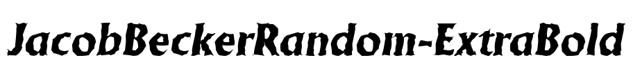 JacobBeckerRandom-ExtraBold Font Image