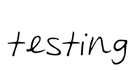 testing Font Image