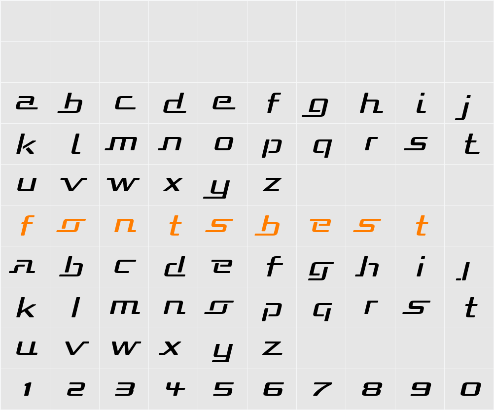 Republika Exp Character Map