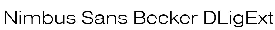 Nimbus Sans Becker DLigExt Font Image