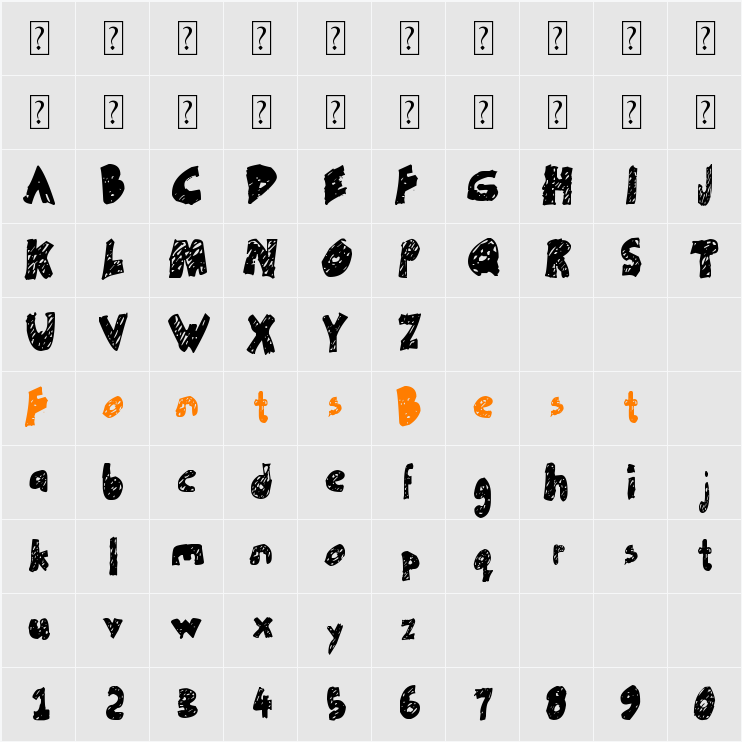 Un-finished Character Map