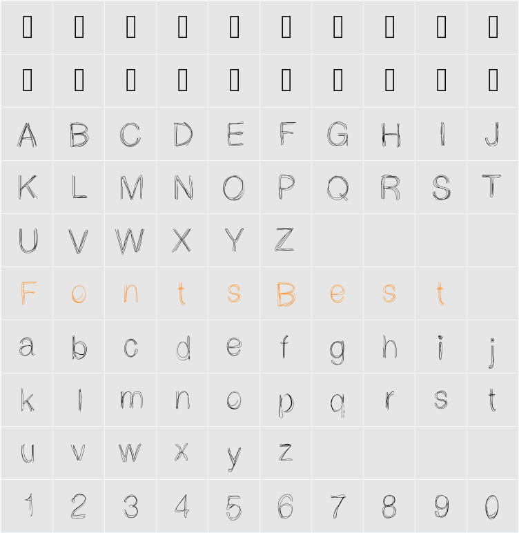 LightScribe Character Map