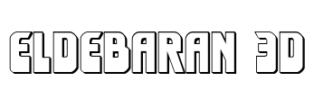 Eldebaran 3D Font Image