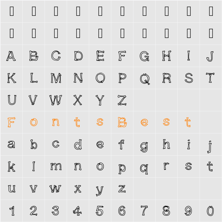 kalansayetika Character Map