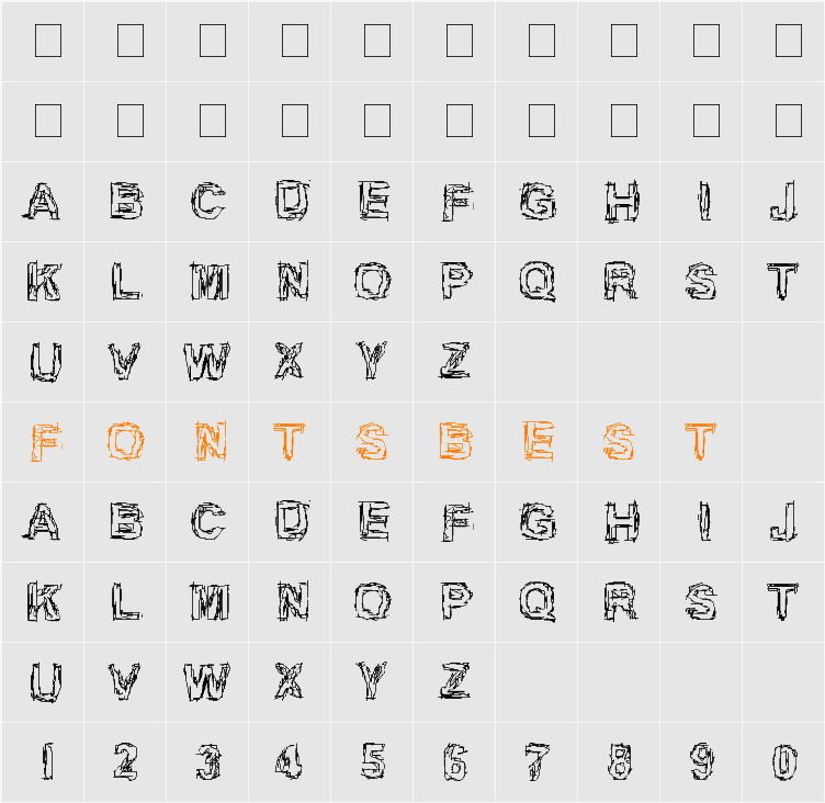 Inch 75 Character Map