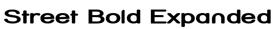 Street Bold Expanded Font Image