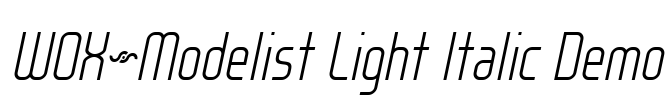 WOX~Modelist Light Italic Demo