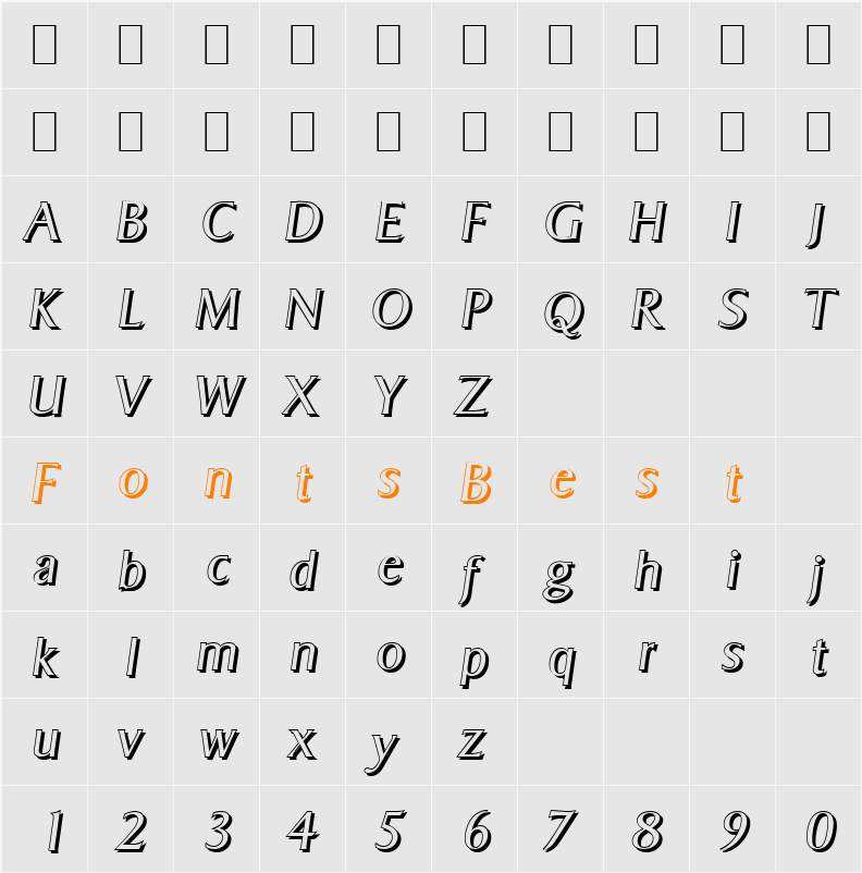 BruceBeckerShadow-Light Character Map